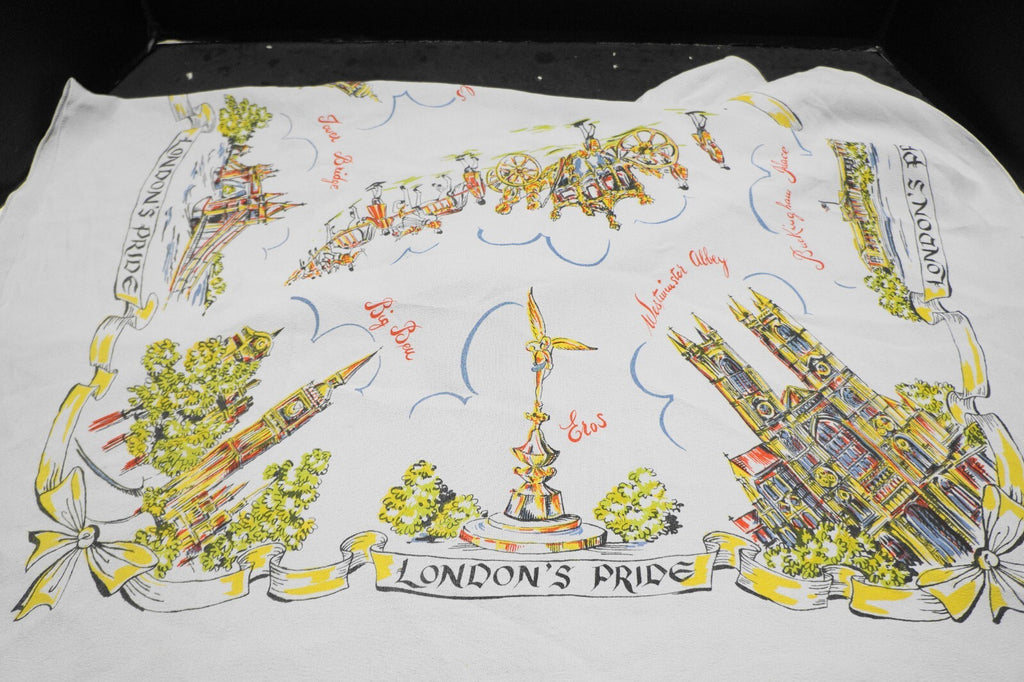 London's Pride Souvenir Scarf Pale Purple Lavender Crepe