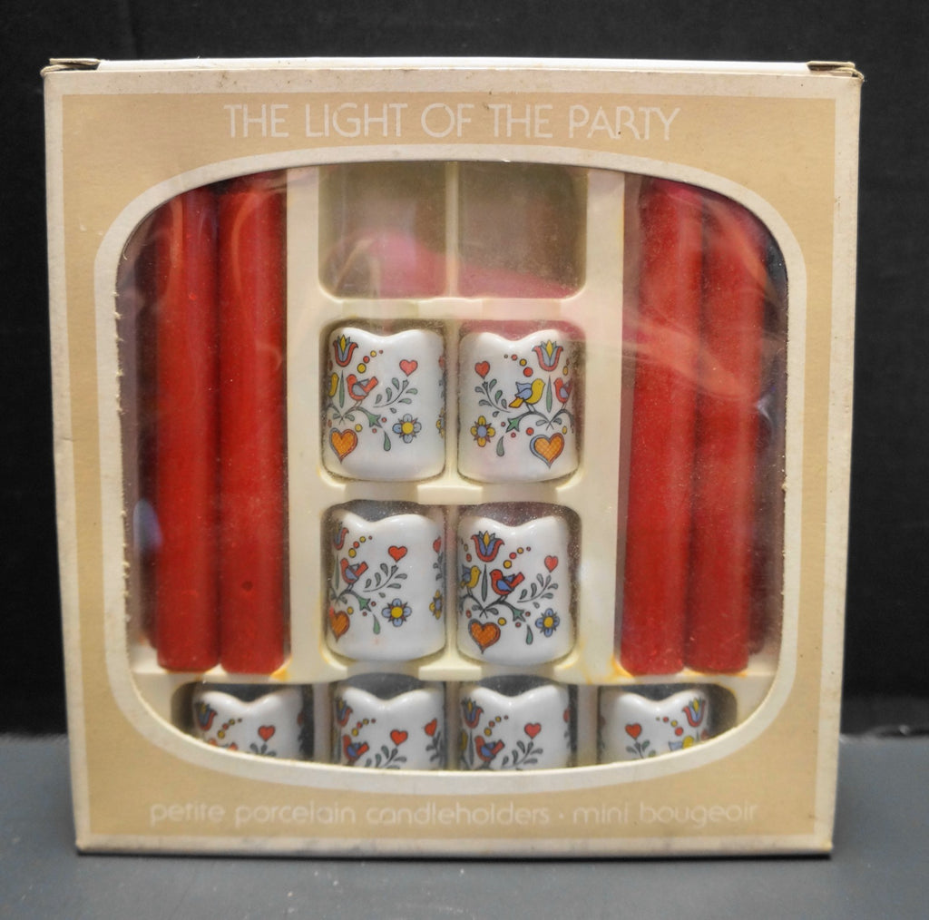 Bavarian Village Light of the Party Porcelain Candle Holders Tapers Set