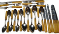 Butterscotch Bakelite Art Deco Handle Flatware Set 24 Pieces Service for 6