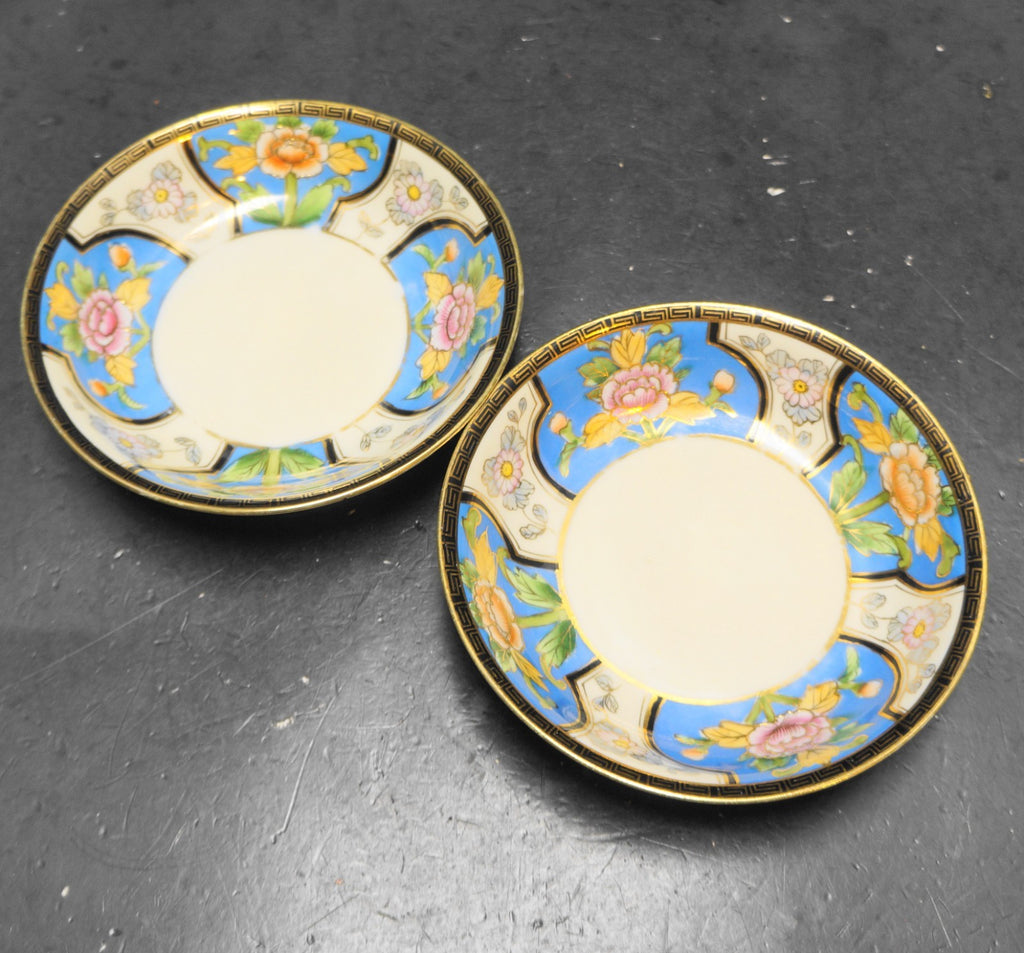 Noritake Morimura Art Deco Hand Painted Roses Berry Bowls