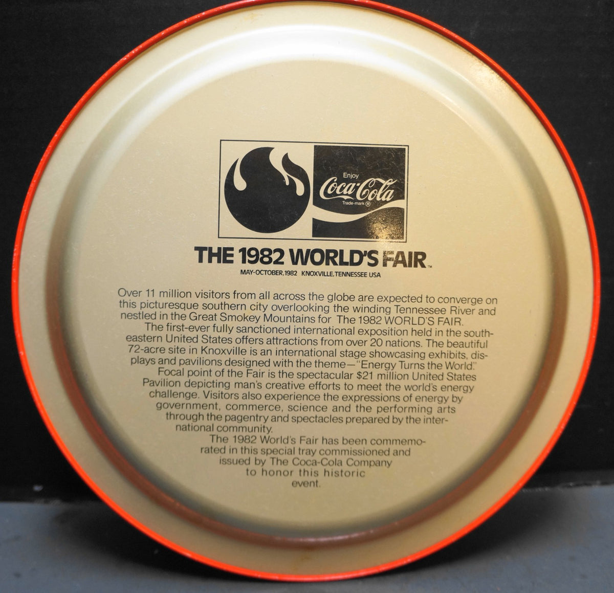 Coca-Cola 1982 World's Fair Tray