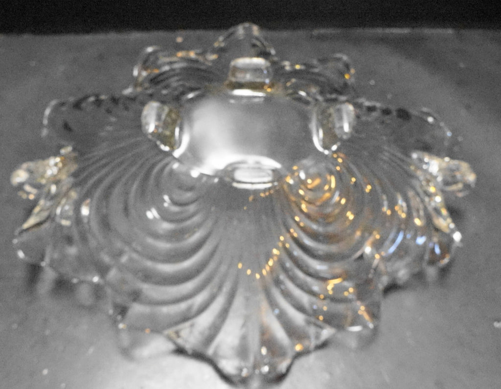 Cambridge Caprice Oval Bowl 13 IN 4 Toes Handles Clear Glass