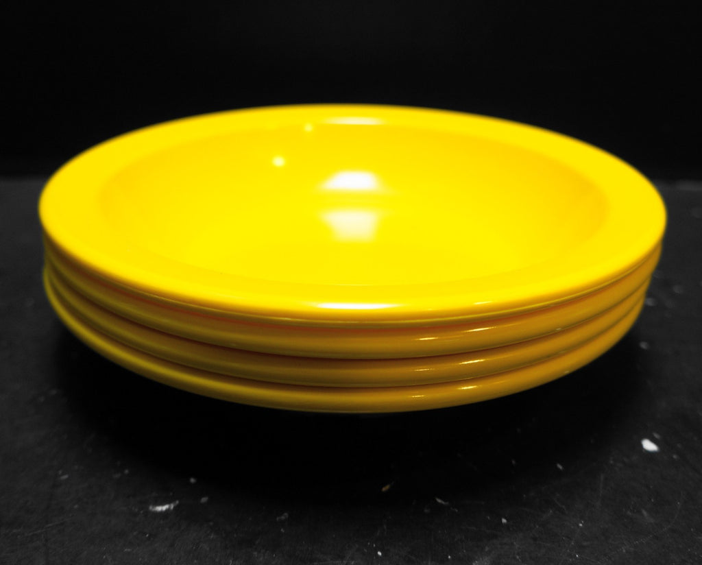 Dallas Ware Bright Yellow Rimmed Soup Cereal Bowls Set of 4