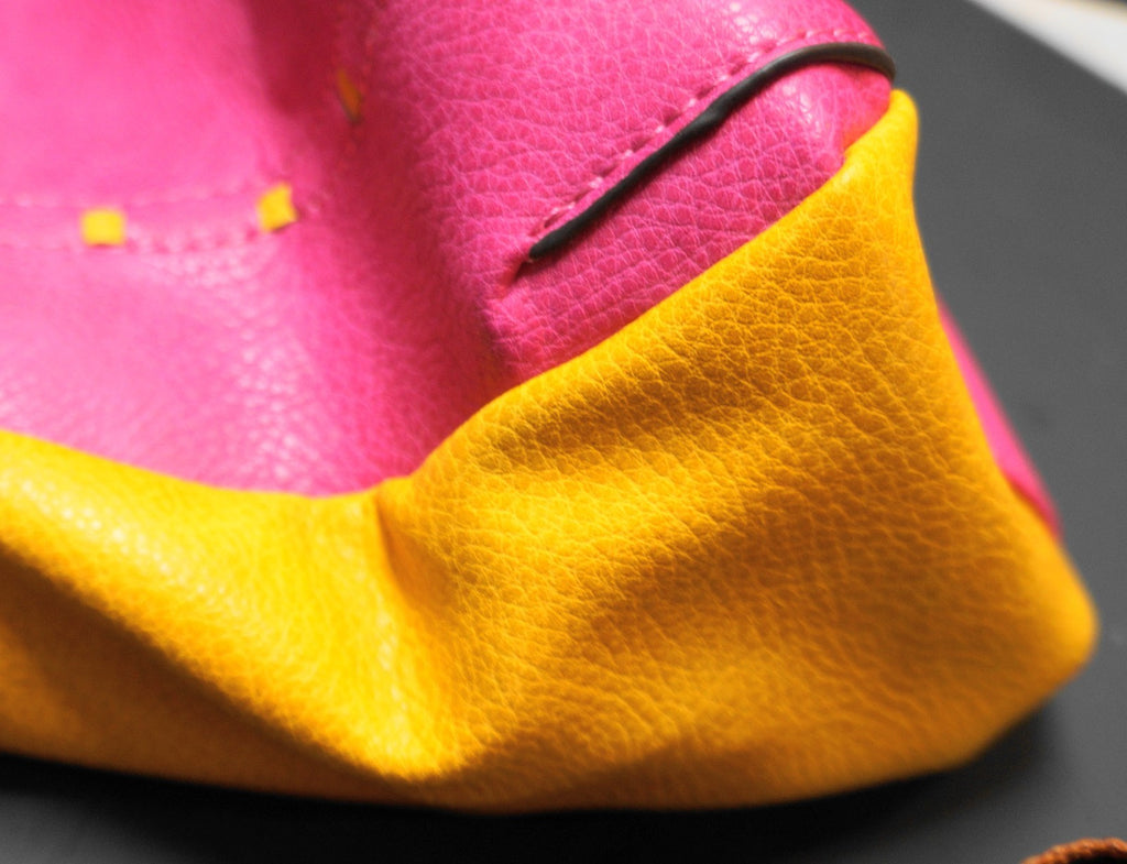B.O.C. Born Concepts Color Block Fuschia Pink Goldenrod Orange Purse