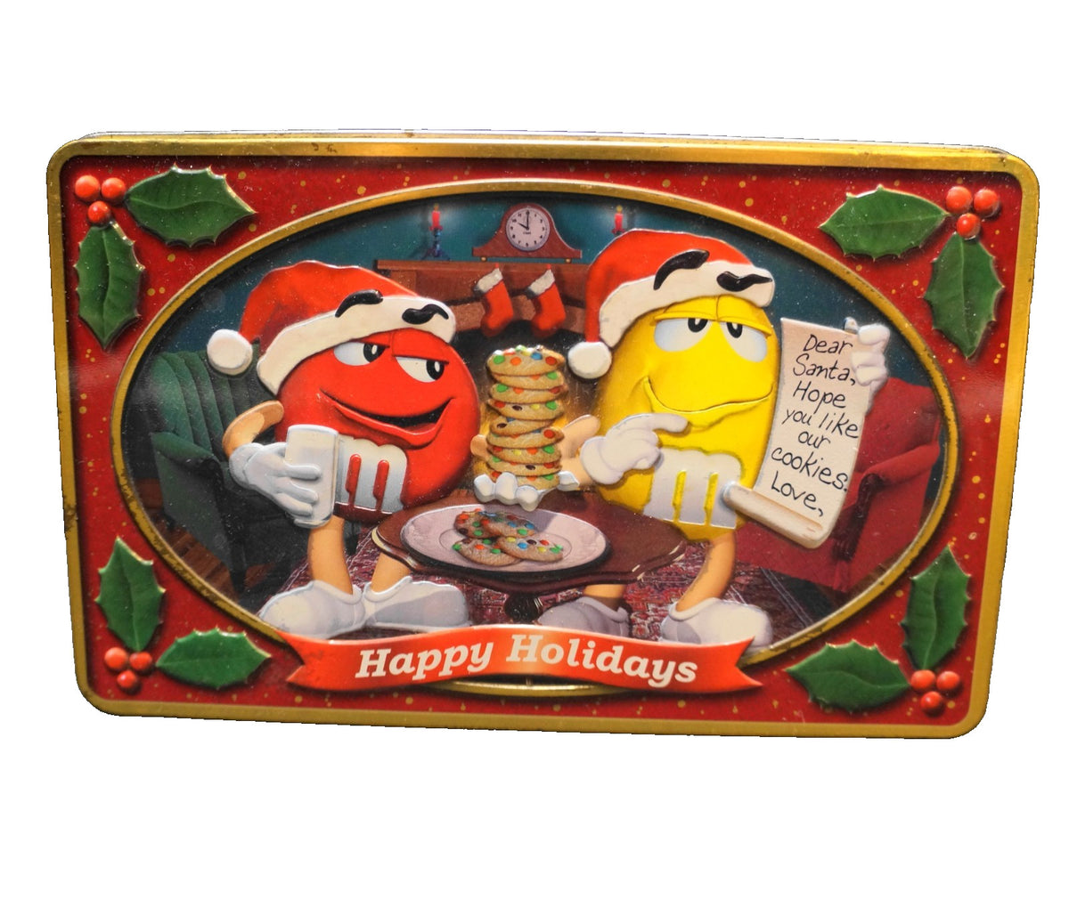 M&M's Happy Holidays Christmas Cookie Tin