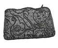 Amanda Smith Black Beaded Satin Coin Purse