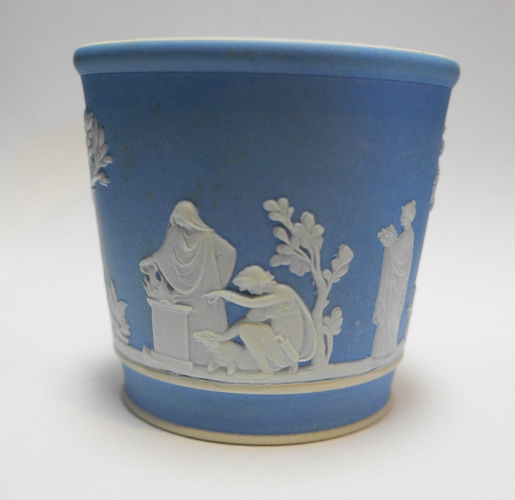 Wedgwood Jasperware Light Blue Neoclassical Small Cache Pot