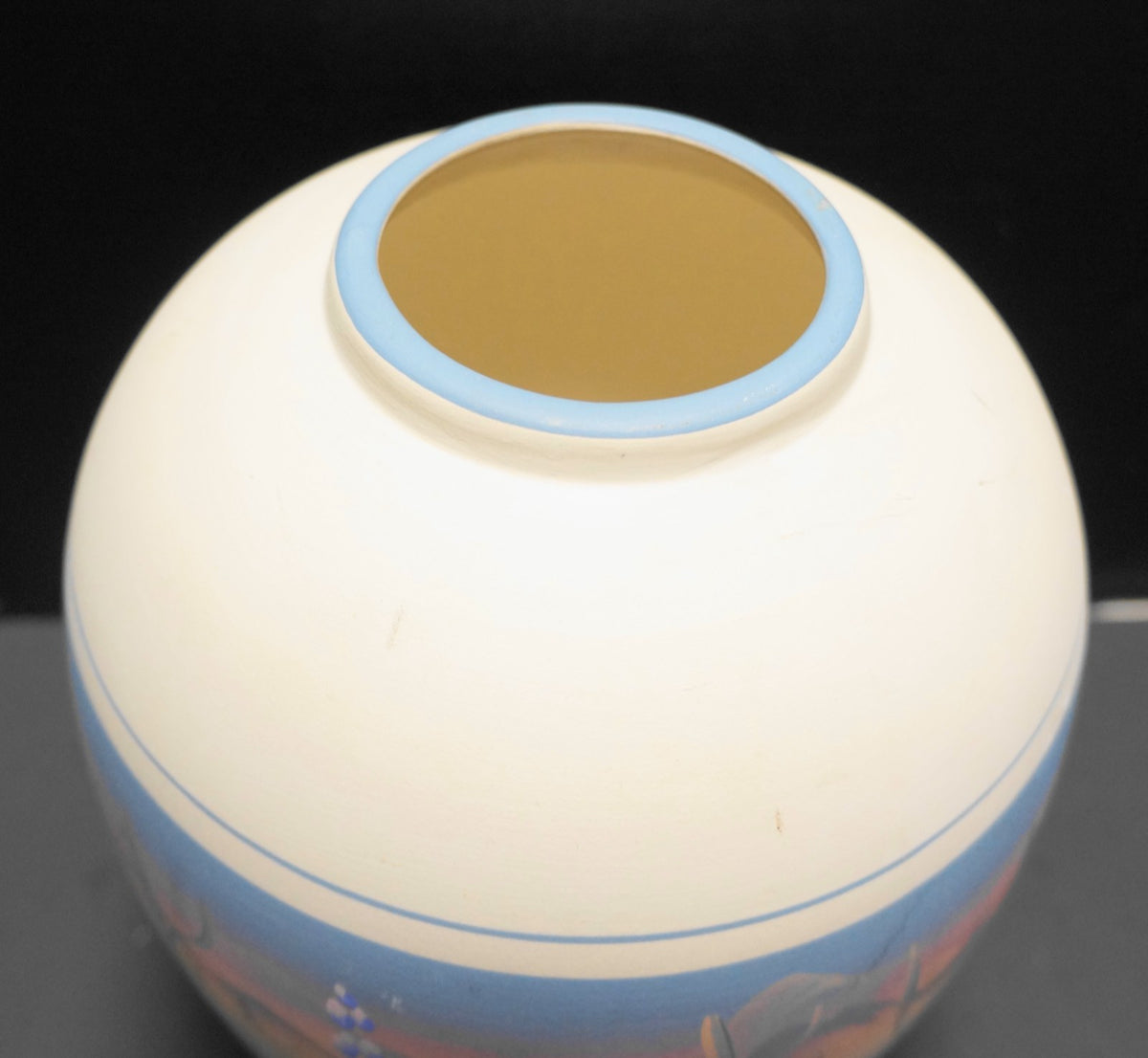 New West Pottery Southwestern Native American Hand Painted Desert Vase 9 1/2 IN