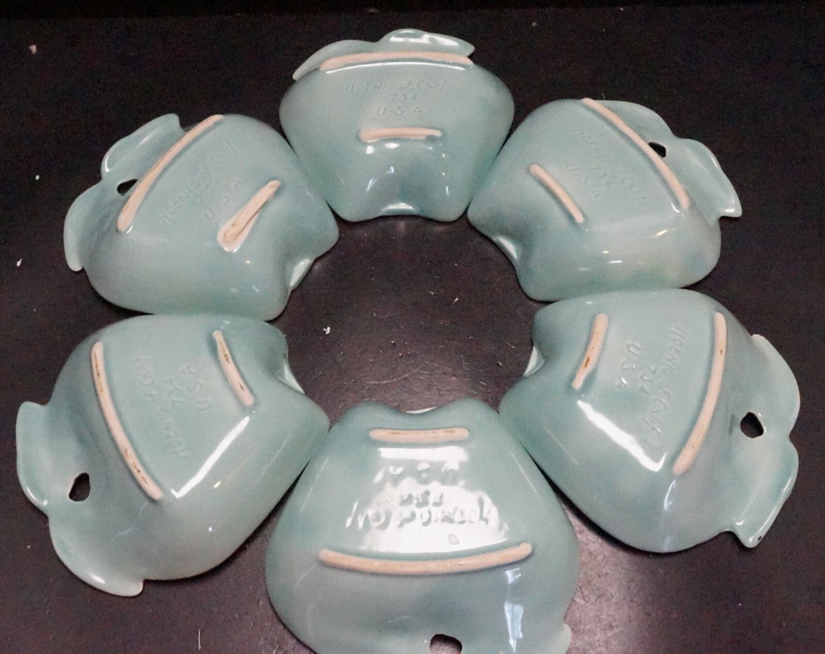 Hoenig of California 734 Green Apple Lazy Susan Relish Dishes Set of 6