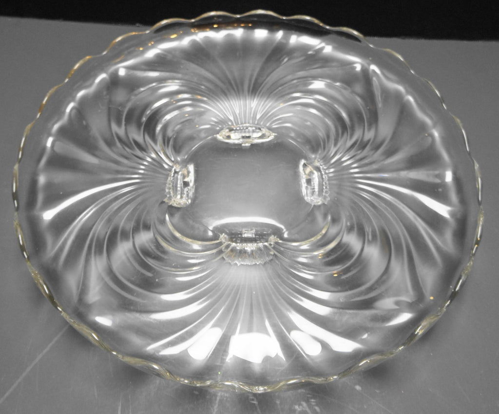 Cambridge Caprice Cabaret Plate 4 Toes Cupped Rim 14 IN
