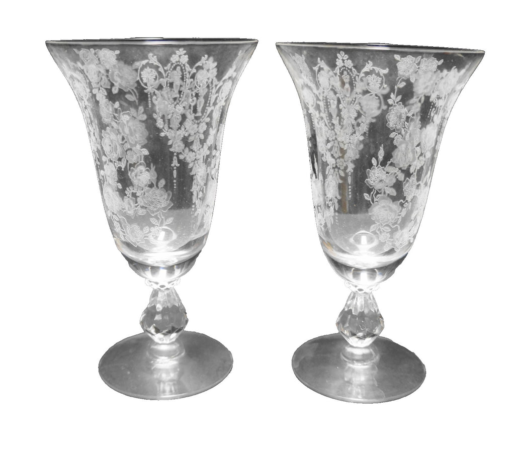 TIffin Franciscan Cherokee Rose Juices Pair 5 1/4"
