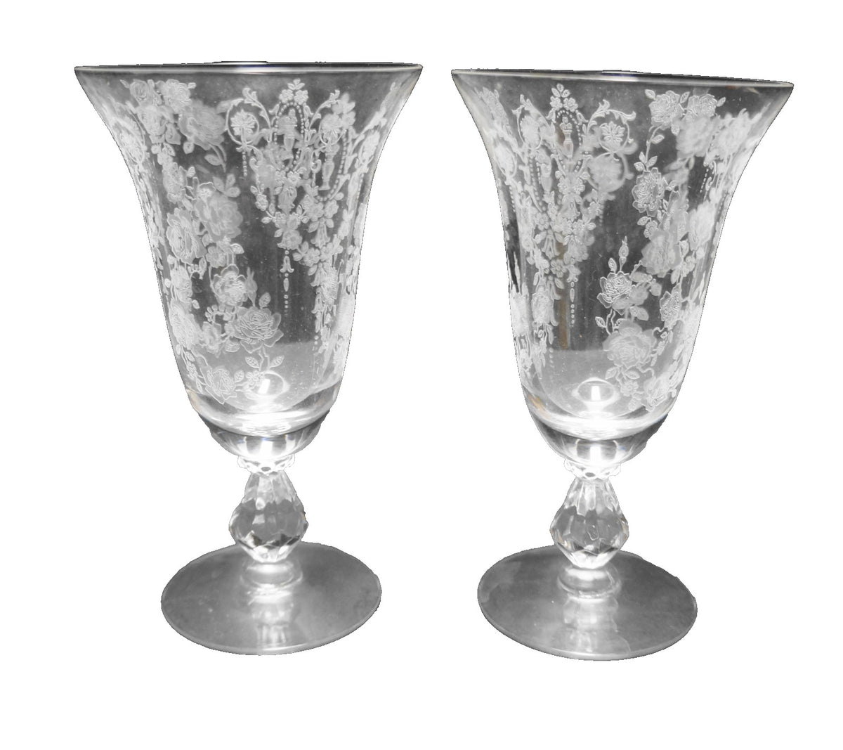 TIffin Franciscan Cherokee Rose Juices Pair 5 1/4"