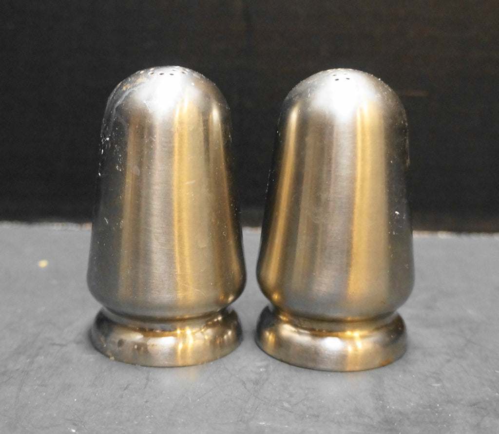 Reed & Barton 18/8 Stainless Steel Midcentury Modern Salt Pepper Shakers