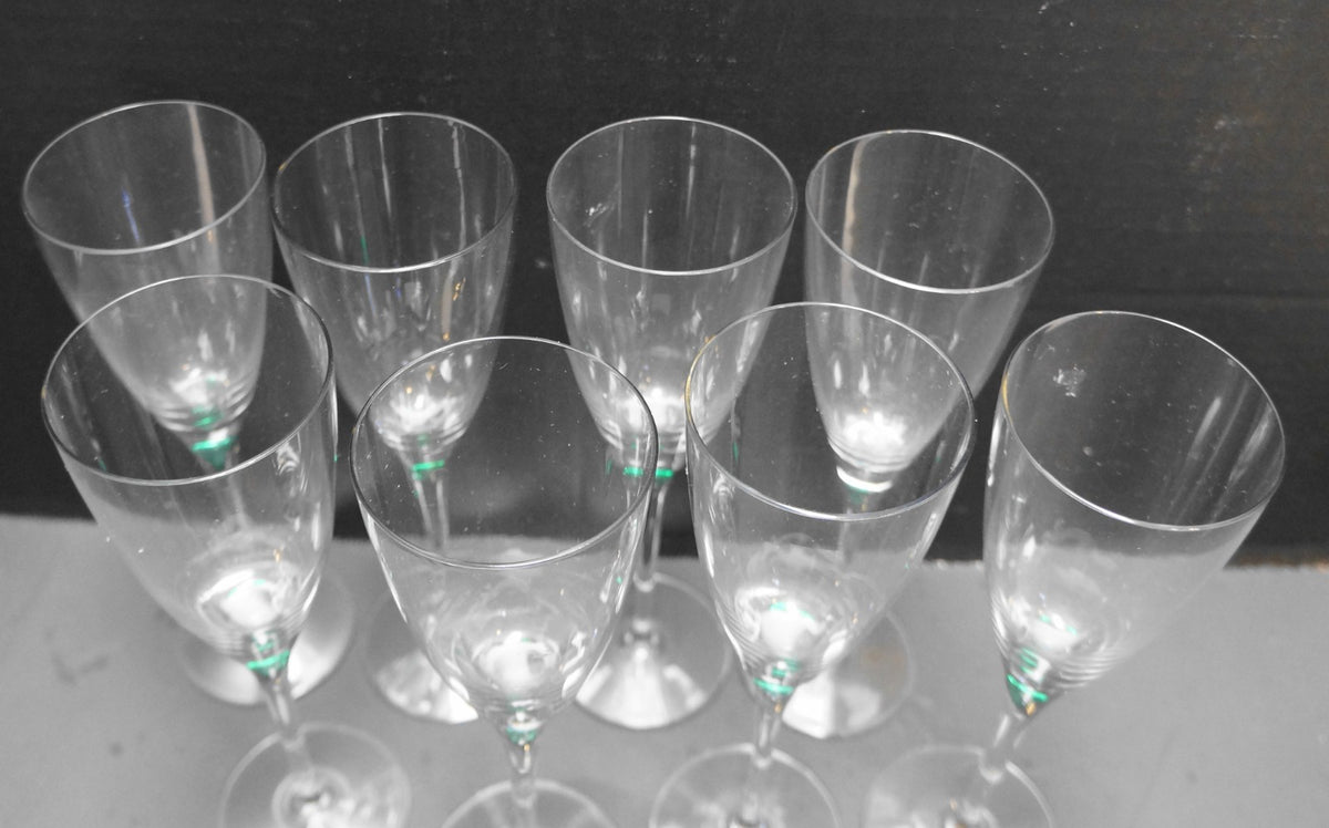 Colony Diane Green Encased Teardrop Wine Glasses Set of 8