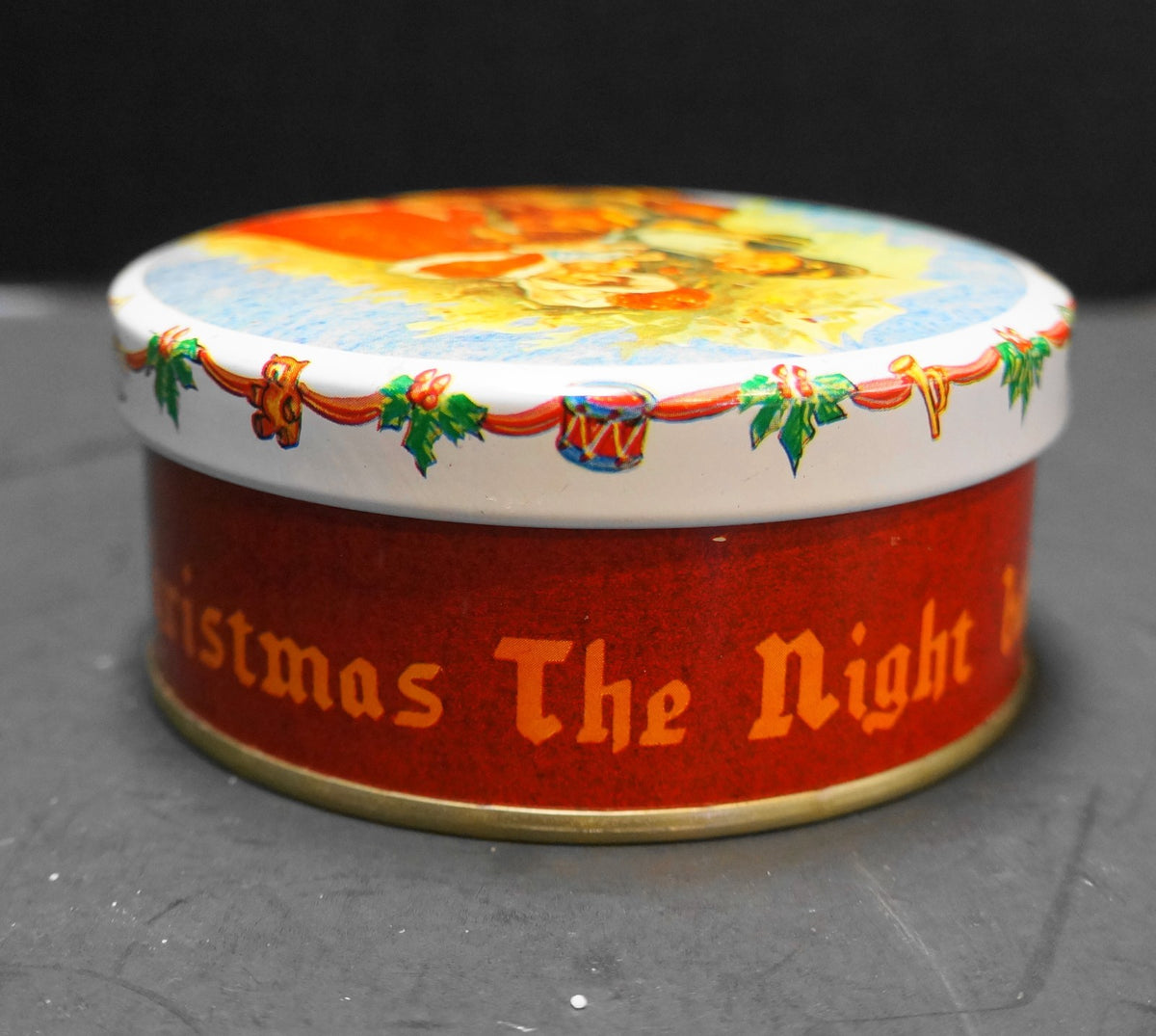 Twas The Night Before Christmas Vintage Tin Round B. Shackman