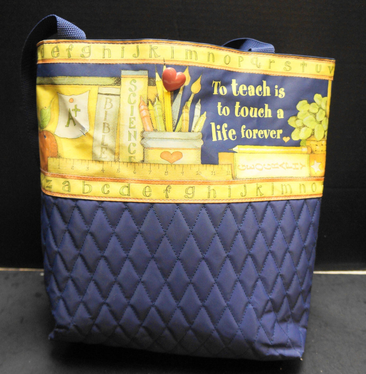 Beth Yarbrough Quilted Tote Bag To Teach Is To Touch A Life Forever