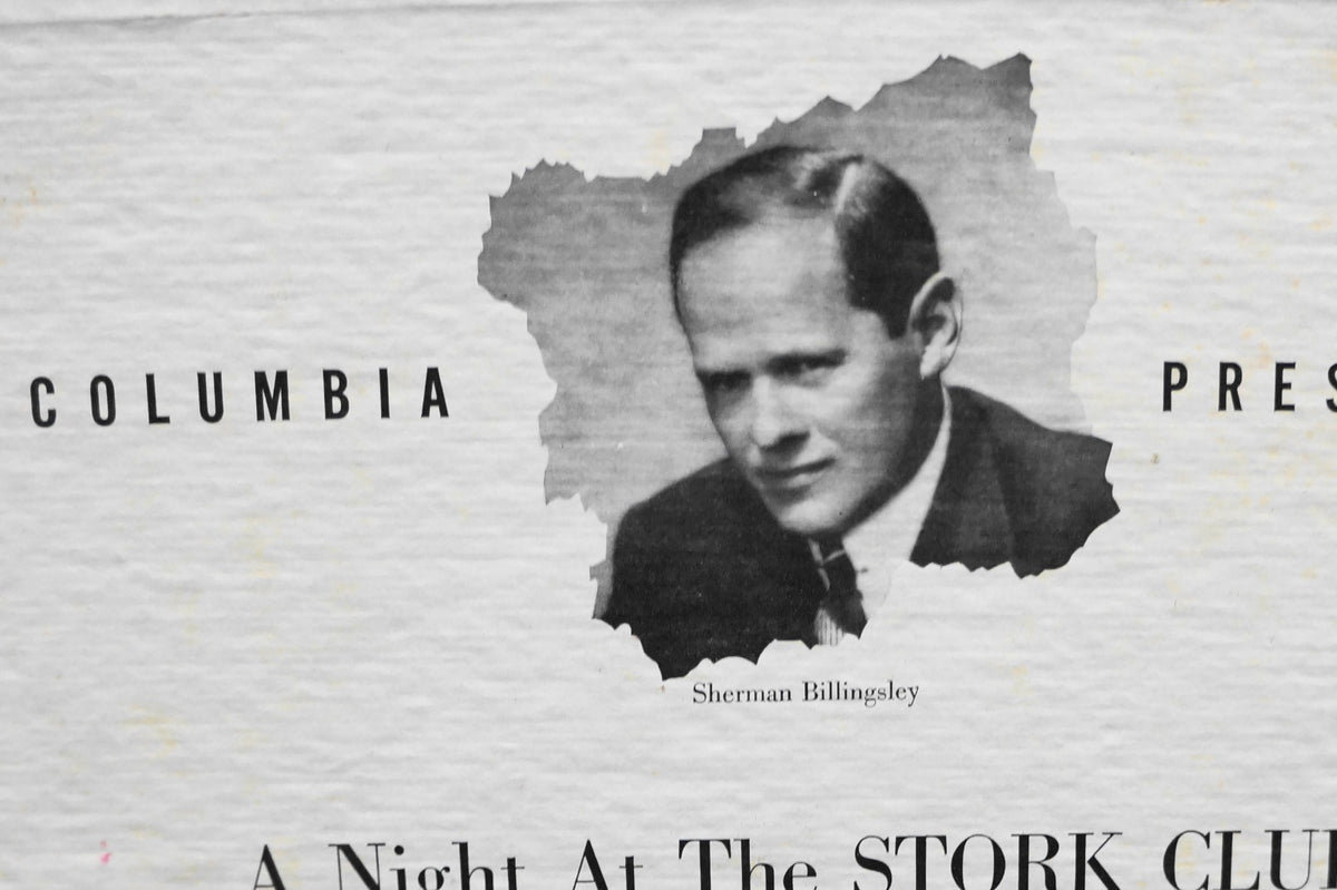 Columbia Presents A Night At The Stork Club C-75 Album Sherman Billingsley