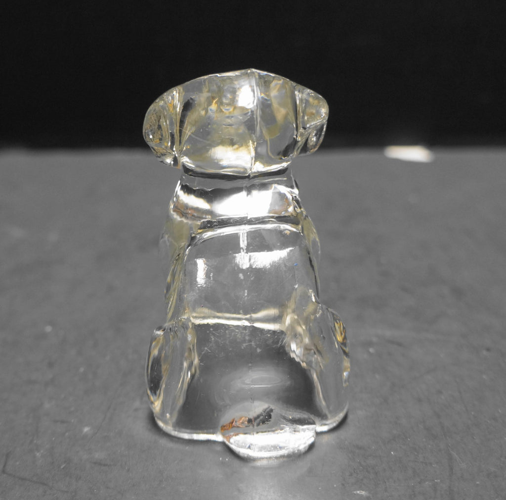 Federal Glass Mopey Dog 1940s Clear Candy Container