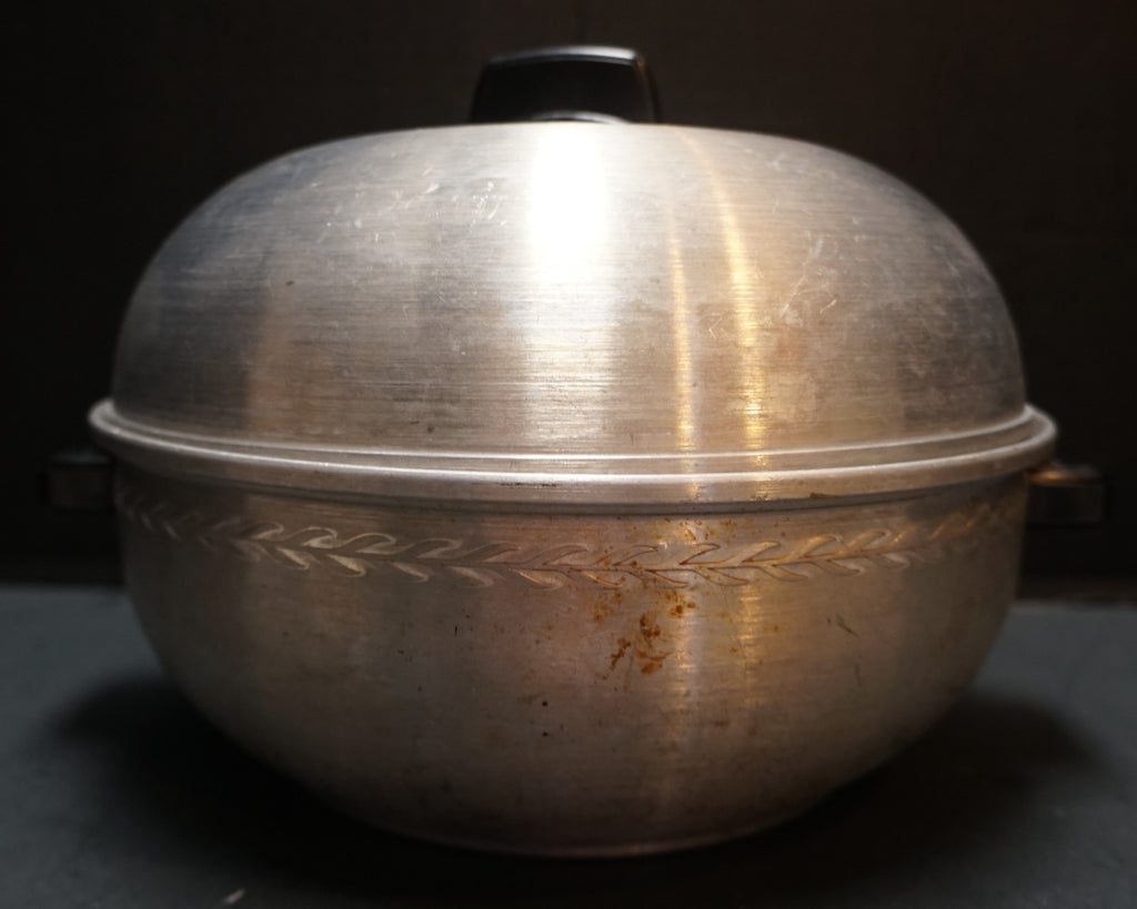 West Bend Spun Aluminum Bun Wamer Serving Oven Vintage
