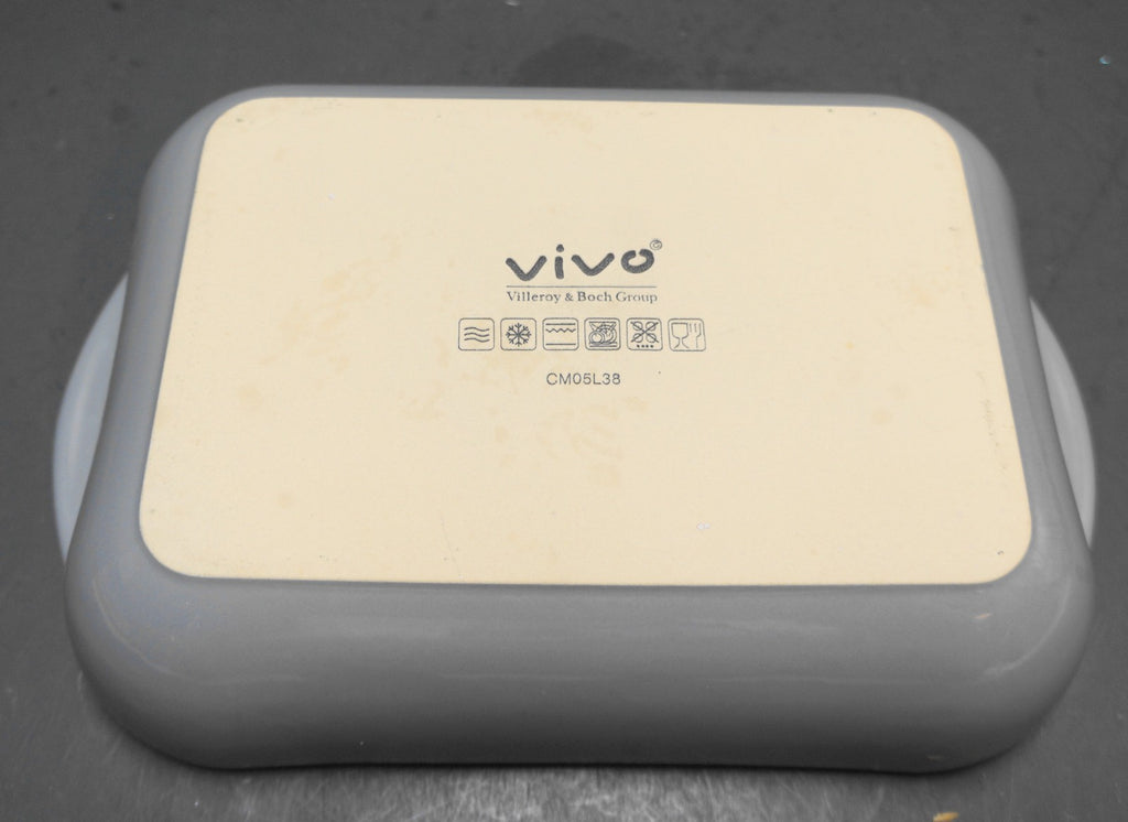 Villeroy & Boch Vivo Bakeware Gray Casserole Dish 9 x 7 Stoneware