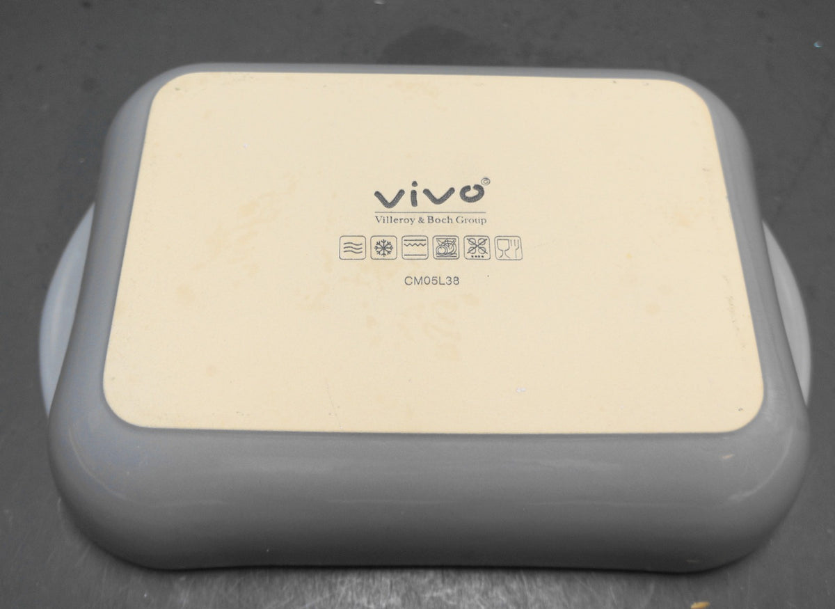 Villeroy & Boch Vivo Bakeware Gray Casserole Dish 9 x 7 Stoneware