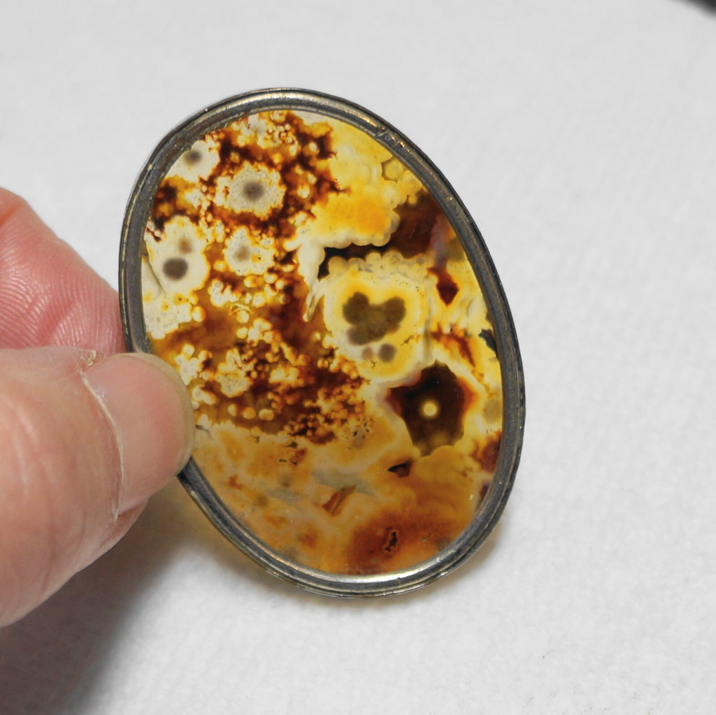 Baltic Amber Oval Pendant 1 3/4" x 1 1/2"
