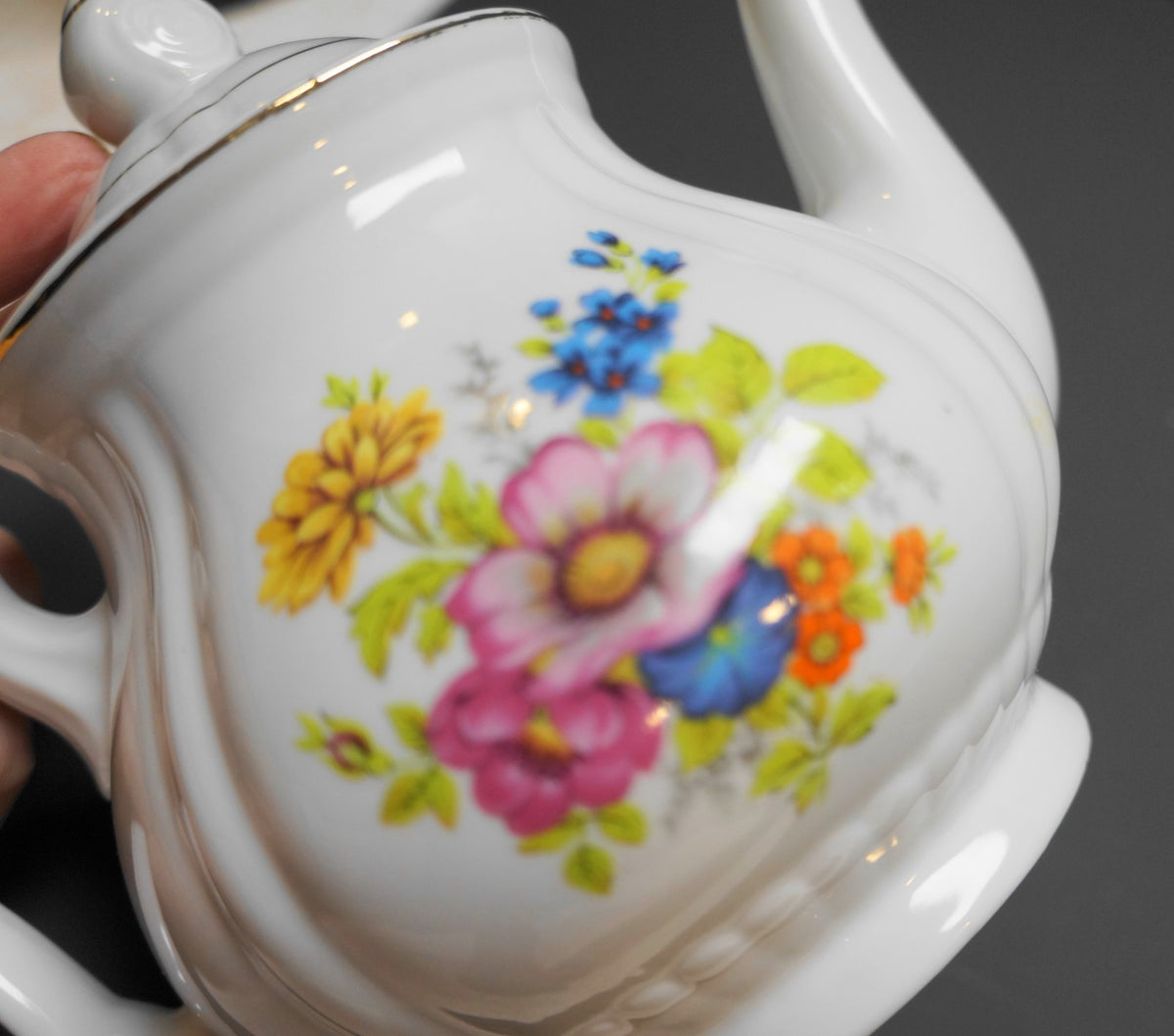 Porcelain Floral Teapot Japan Small