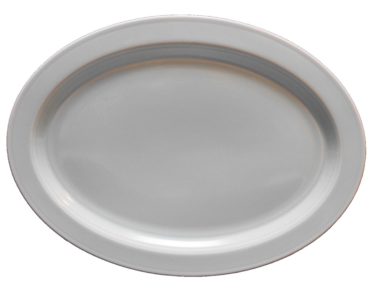 Vernon Kilns Modern California Pistachio Green Oval Platter 14 IN
