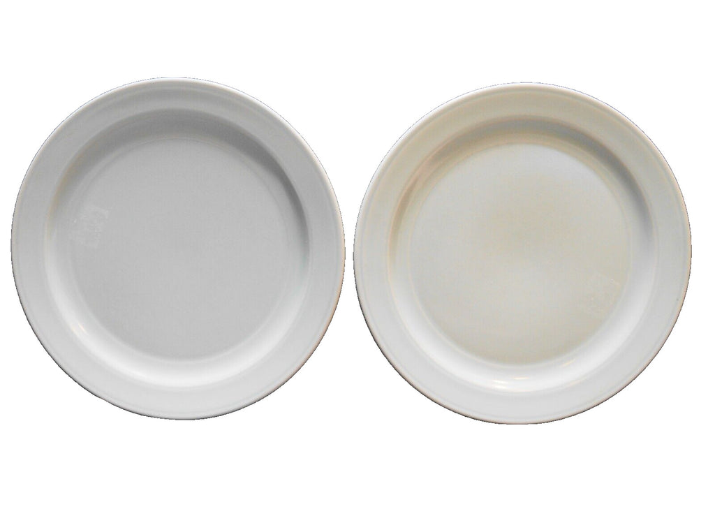 Vernon Kilns Modern California Pistachio Green Luncheon Plates Pair