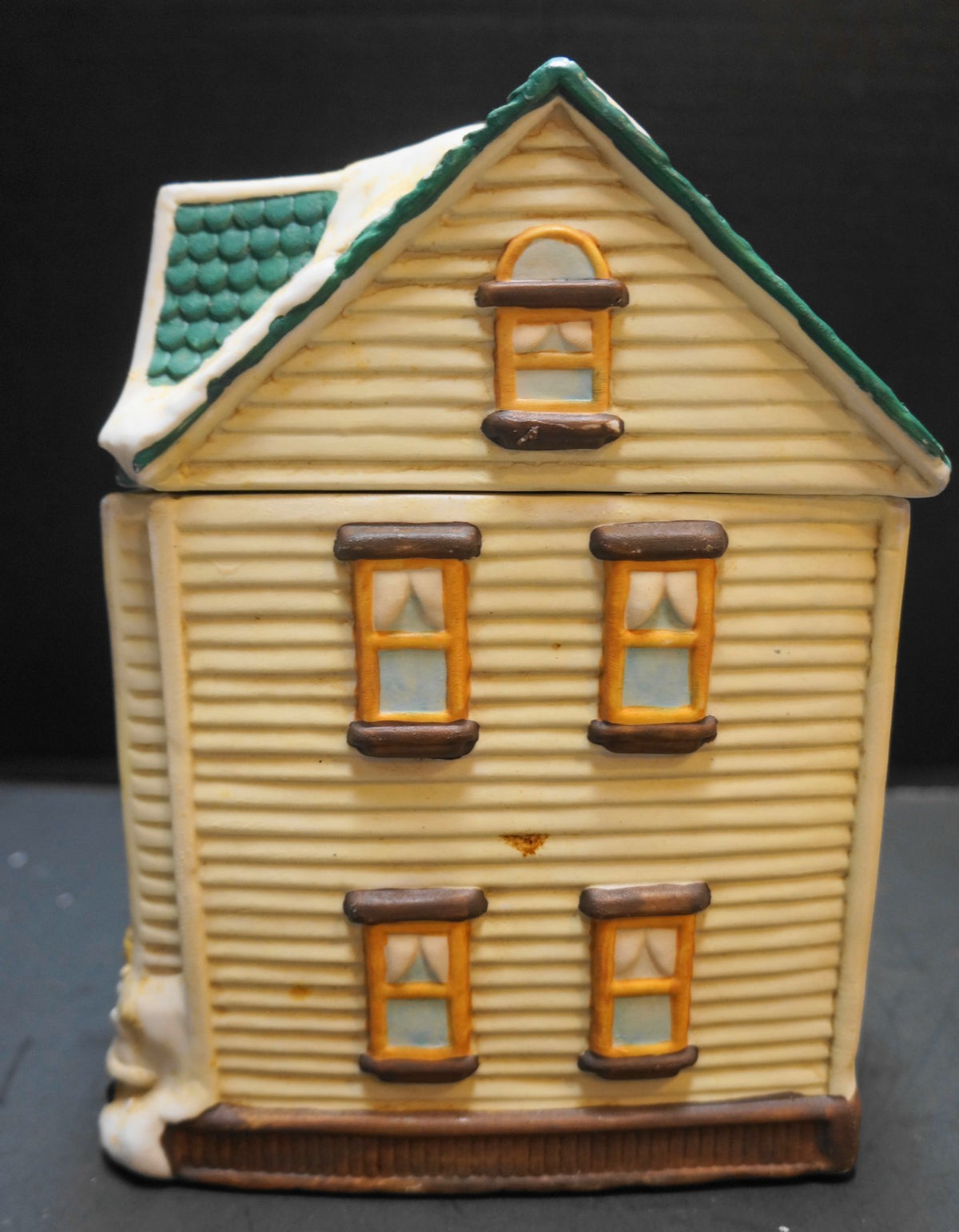 Certified International Cookie Jar Canister Christmas House 1990s