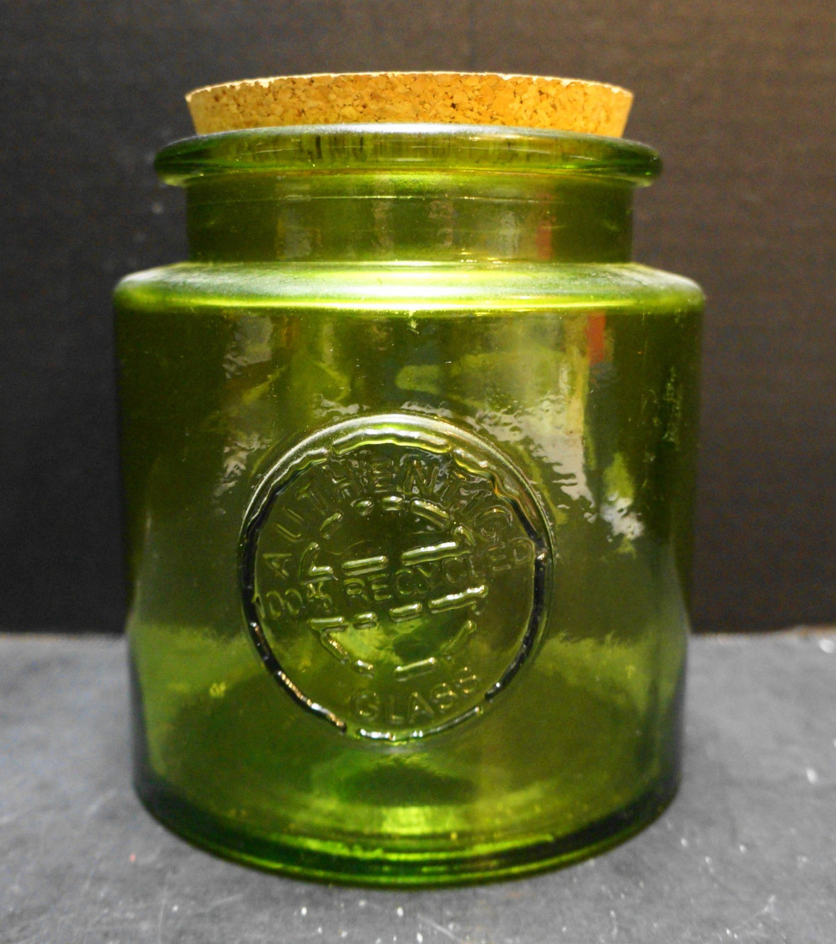 Vidrios San Miguel 100% Recycled Glass Green Canister Cork Stopper