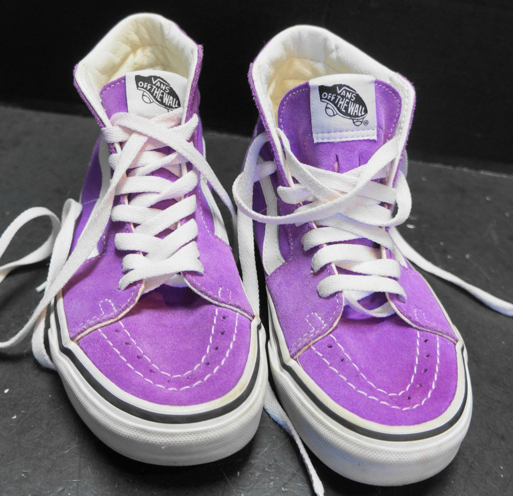Vans SK8-Hi Purple White Suede Canvas High Top Skater Shoes M 4.5 W 6