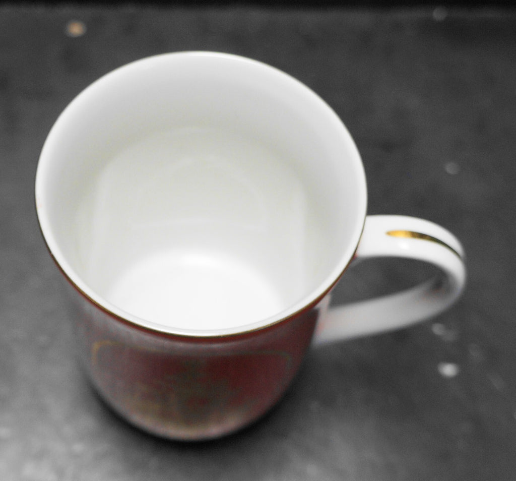 Otagiri Christmas Tree Red Gold Porcelain Mug