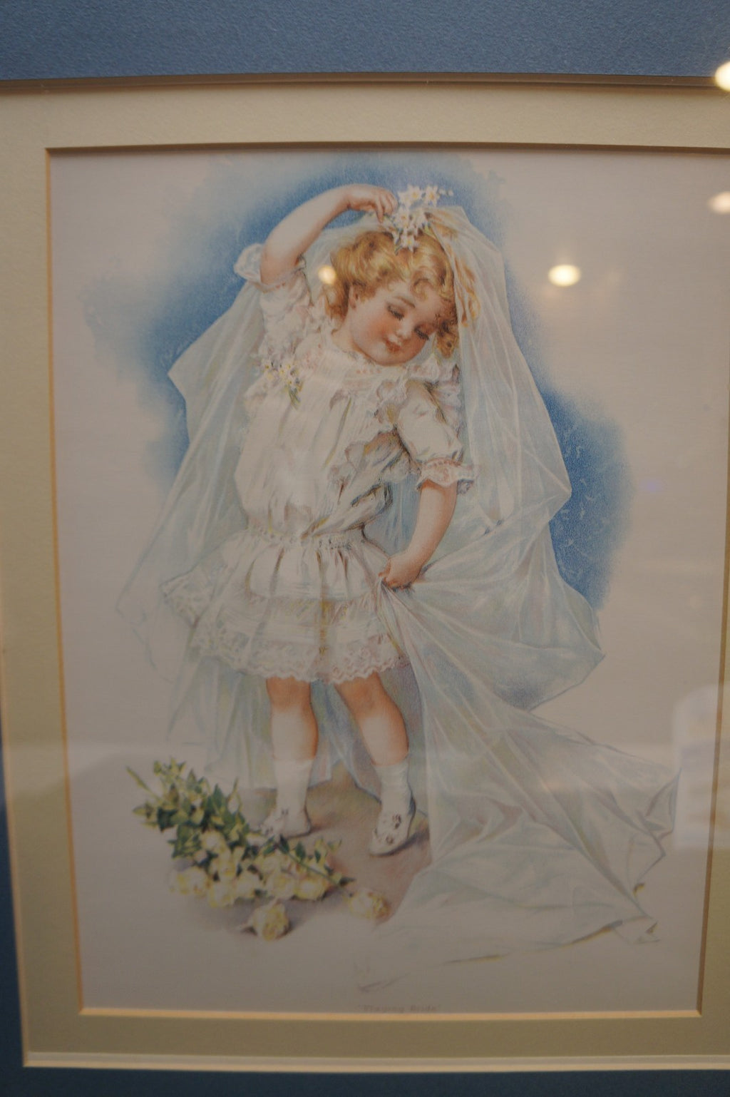 Playing Bride Maud Humphrey Illustration Print Framed 17 x 21
