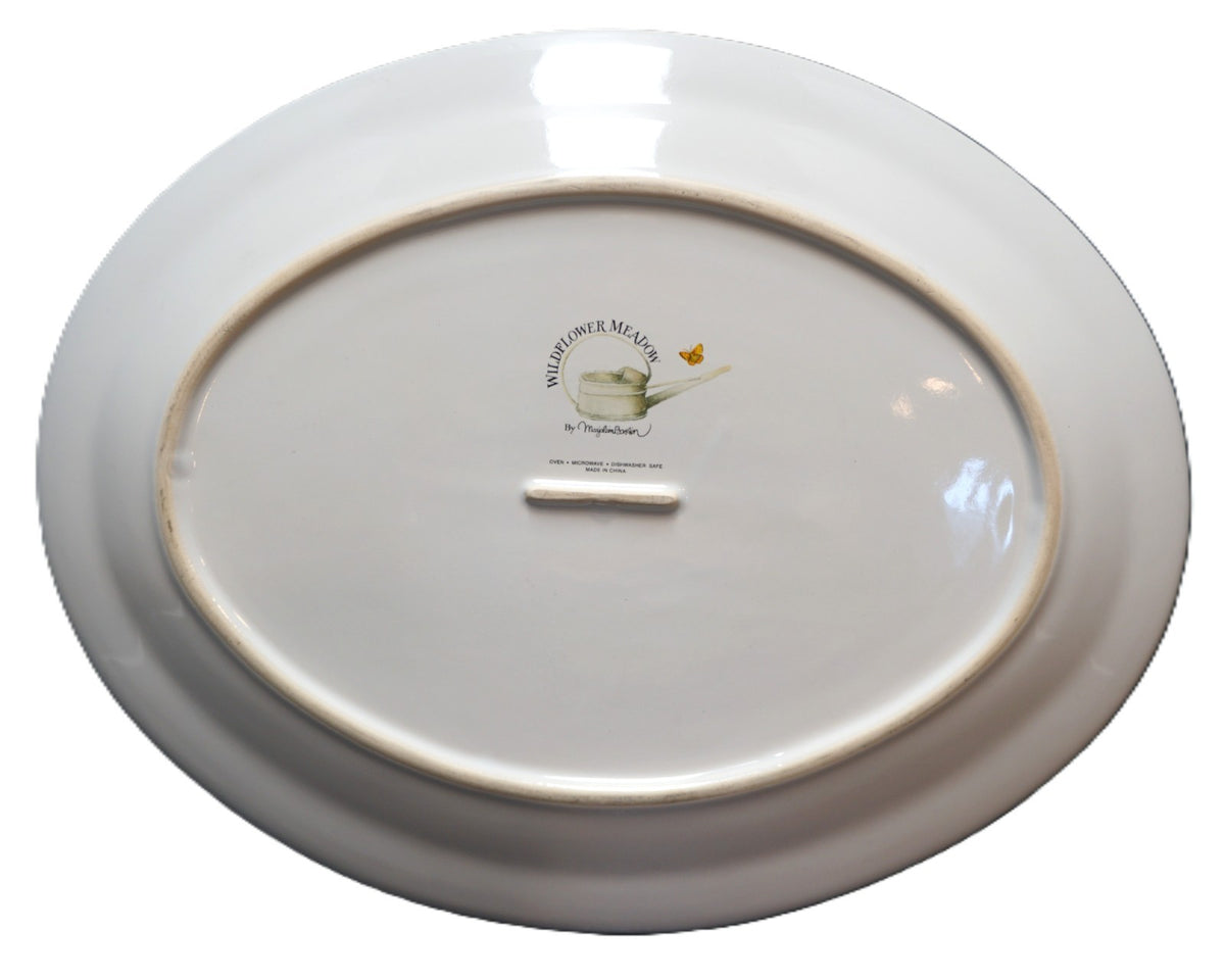 Marjolein Bastin Wildflower Meadow Oval Platter 1990s Hallmark