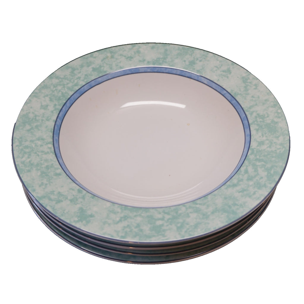 Johnson Brothers Blue Savanna Rimmed Soup Bowls Set of 4