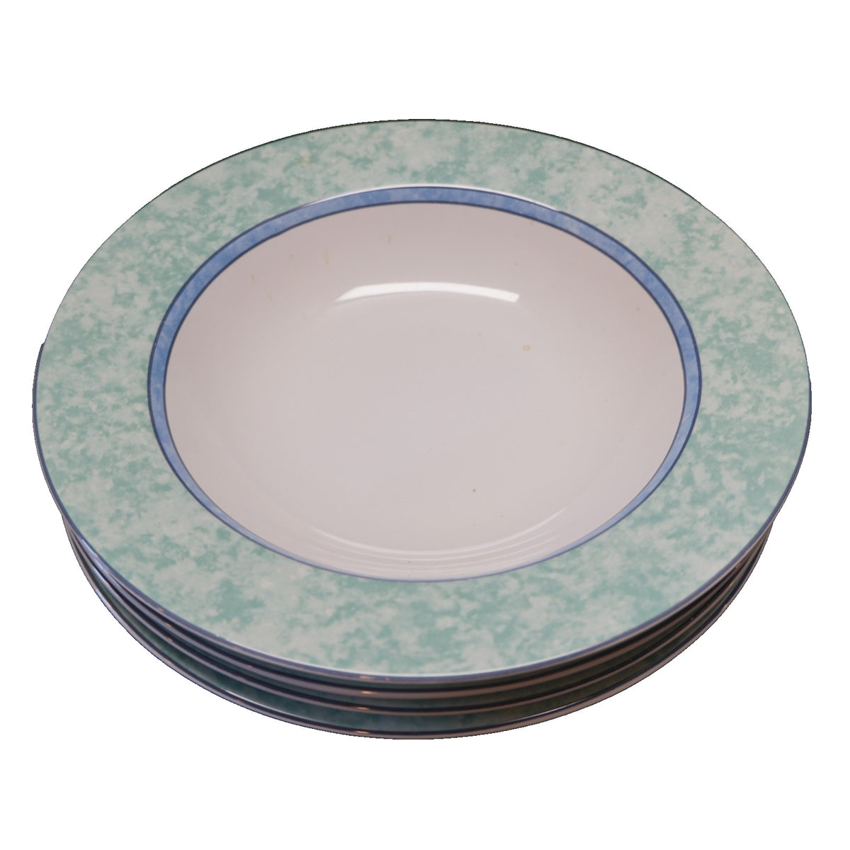 Johnson Brothers Blue Savanna Rimmed Soup Bowls Set of 4