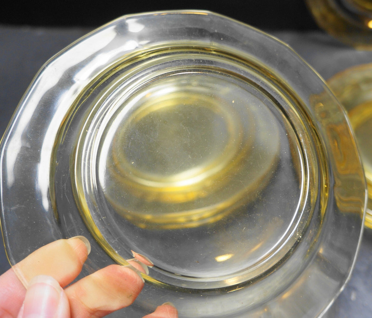 Imperial Molly Yellow Depression Glass Bread Plates Set of 8