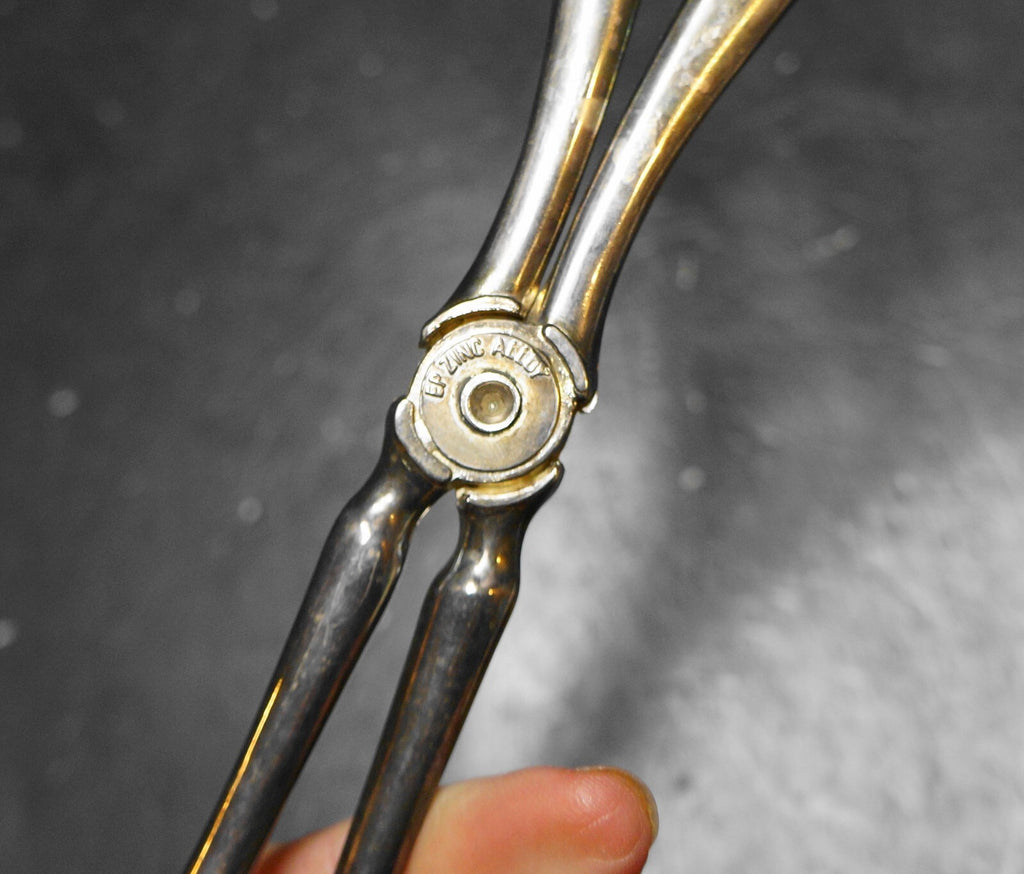 Silver Plated Scissor Style Salad Tongs