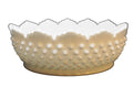 Fenton Hobnail Milk Glass 8" Oval Flat Foot Bowl 3625