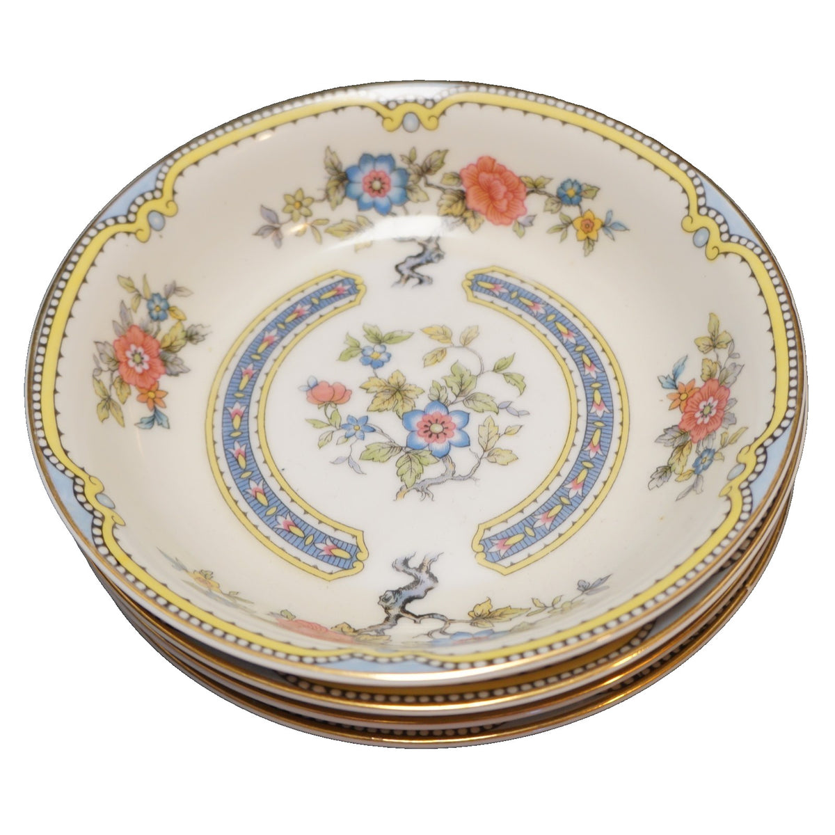 Noritake Mayflower 1930s Fruit Dessert Sauce Bowls Set of 4