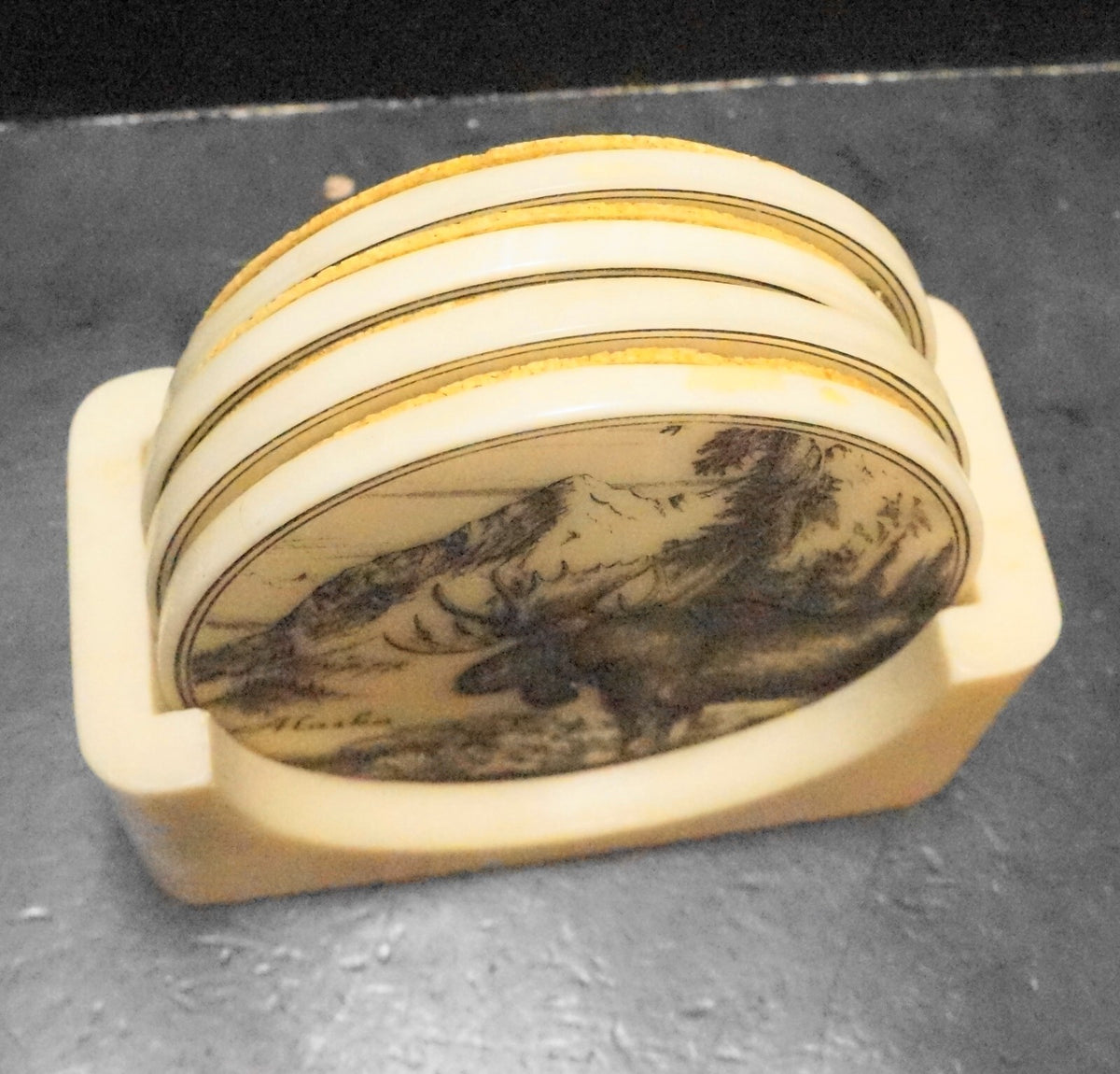 Kiana Made in Alaska Coasters Set Moose Bear Eagle