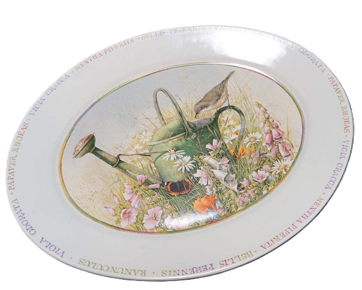Marjolein Bastin Wildflower Meadow Oval Platter 1990s Hallmark
