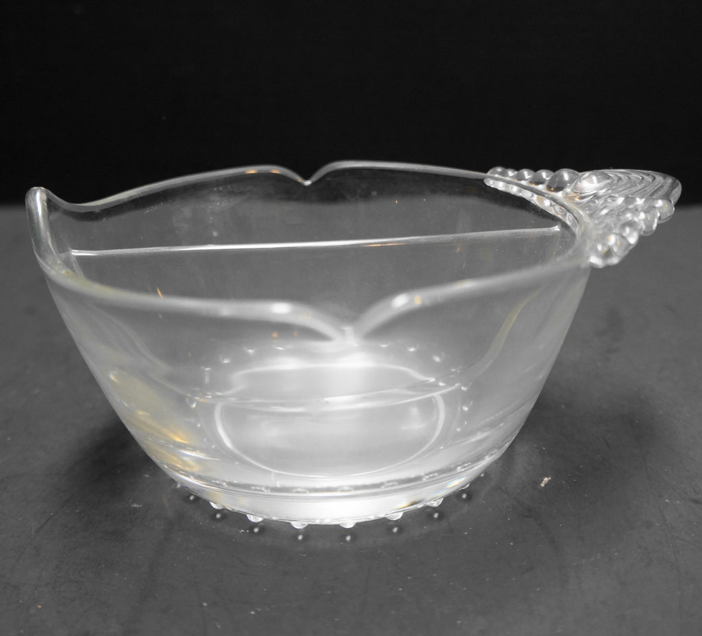 Heisey Fern Divided Mayo Bowl Elegant Glass