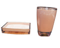 Pink Clear Acrylic Tootbrush Holder Soap Dish Vanity Set