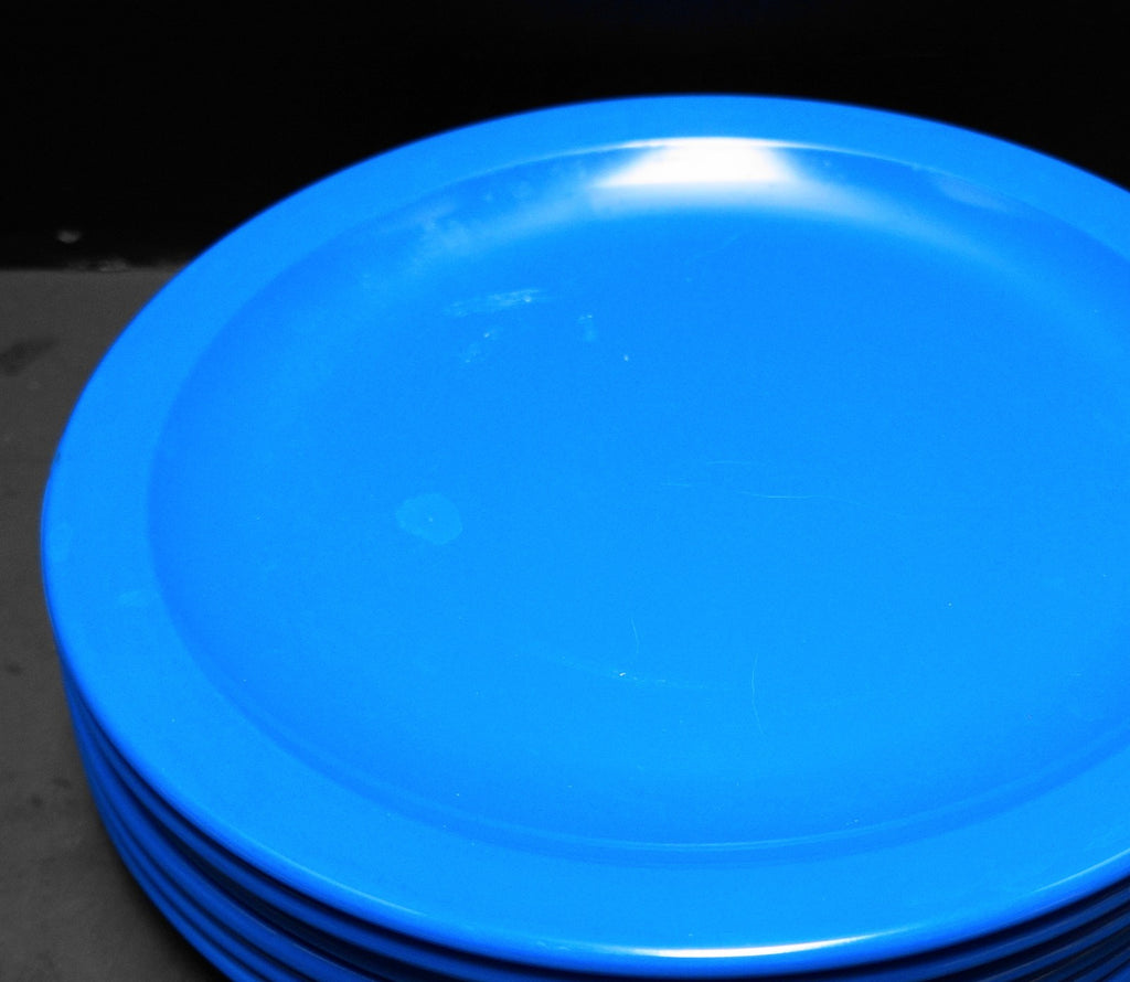 Texas Ware Royal Blue Dinner Plates Set of 6 10 1/2 IN Melamine