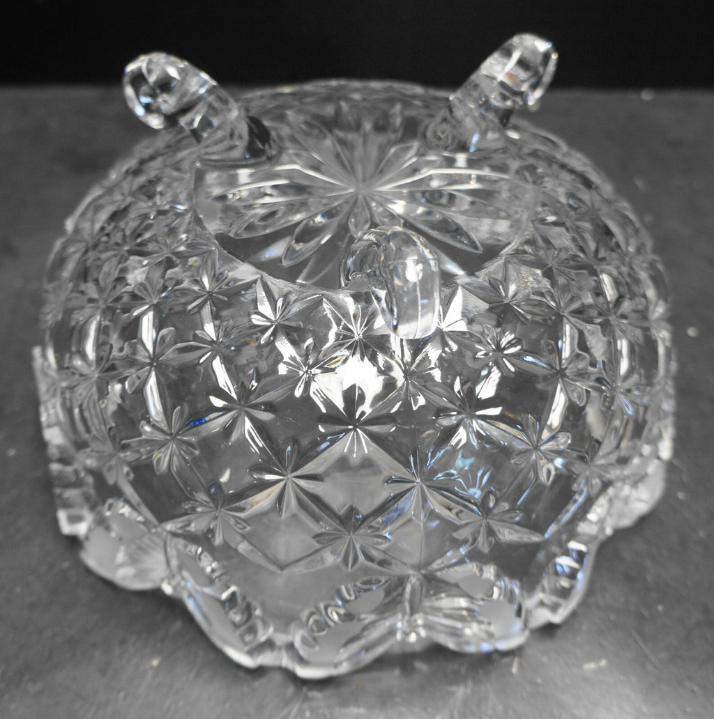 Hofbauer Papillon Butterfly Crystal Bowl 3 Toed 8 IN