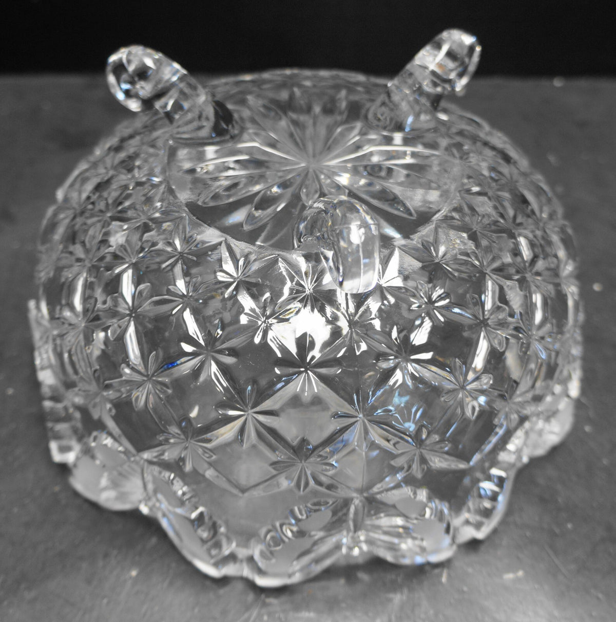Hofbauer Papillon Butterfly Crystal Bowl 3 Toed 8 IN