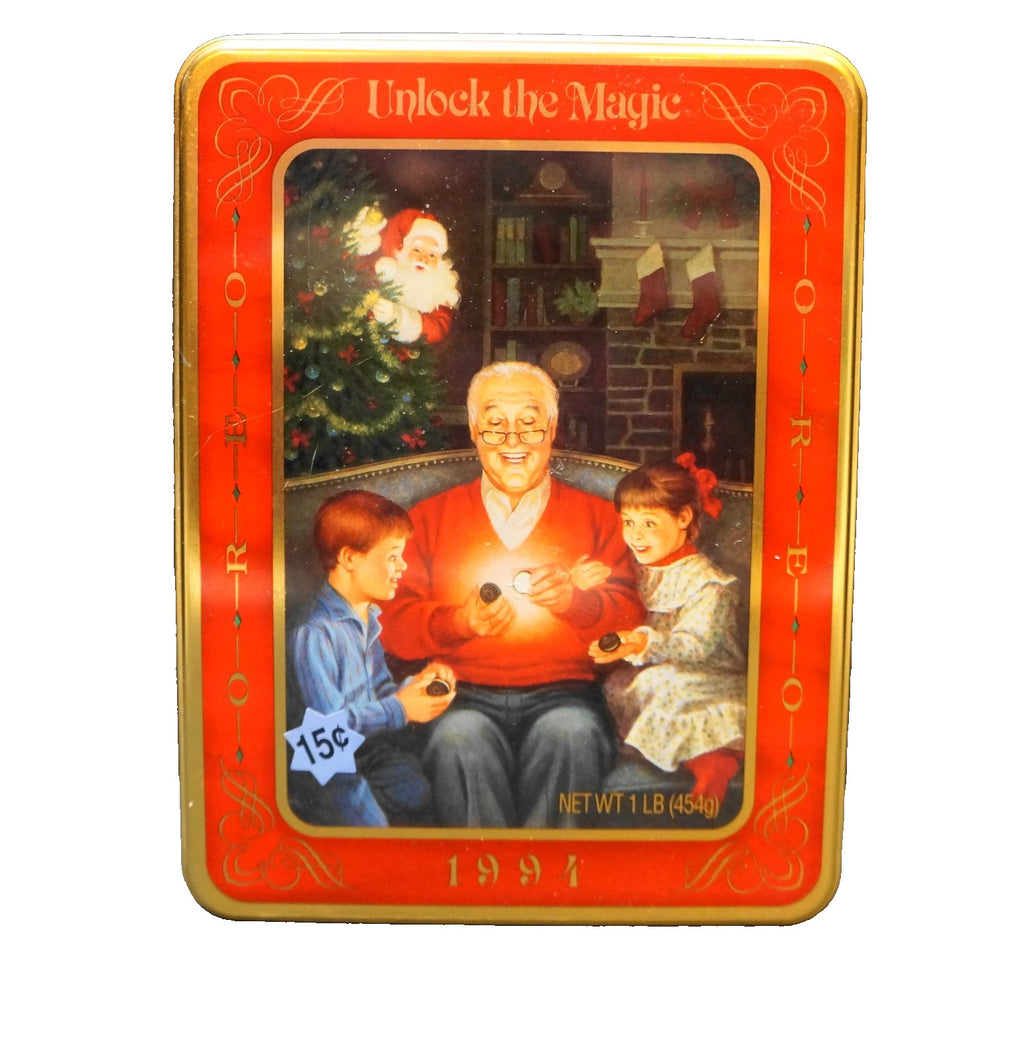 Oreo Unlock the Magic Grandfather Remembers 1994 Christmas Tin