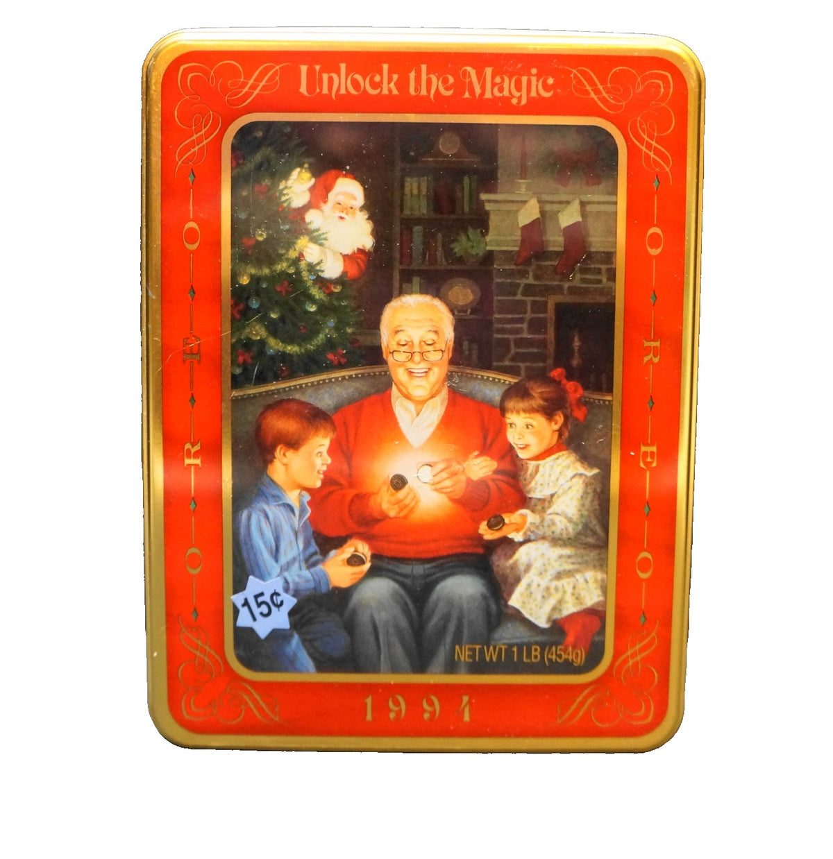 Oreo Unlock the Magic Grandfather Remembers 1994 Christmas Tin